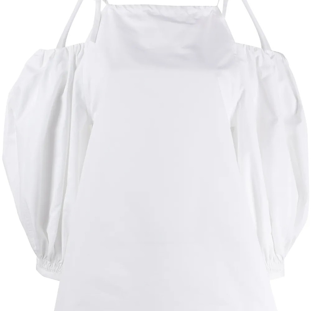 Jil Sander White Off-Shoulder Blouse - Picture 3 of 15